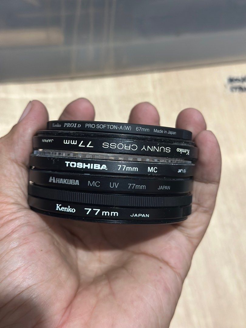 Assorted DSLR filter (JAPAN) (Category: Lens & Kits) located in Rodriguez. Submitted by pwestoonlinestore (Listing ID 1364598049, Image 2). Description: Take all 600 pesos.