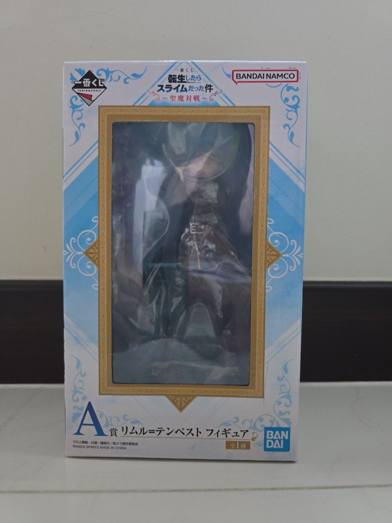 Ichibansho A Prize Rimuru Tempest figure from the anime "That Time I Got Reincarnated as a Slime". It's a collectible figure manufactured by Bandai Spirits. Character: Rimuru Tempest Series: That Time I Got Reincarnated as a Slime Manufacturer (Category: Toy Figures) located in Singapore. Submitted by sk1878 (Listing ID 1364620528, Image 1). Description: Height : Approximately 5.5 - 8.3 inches Material.