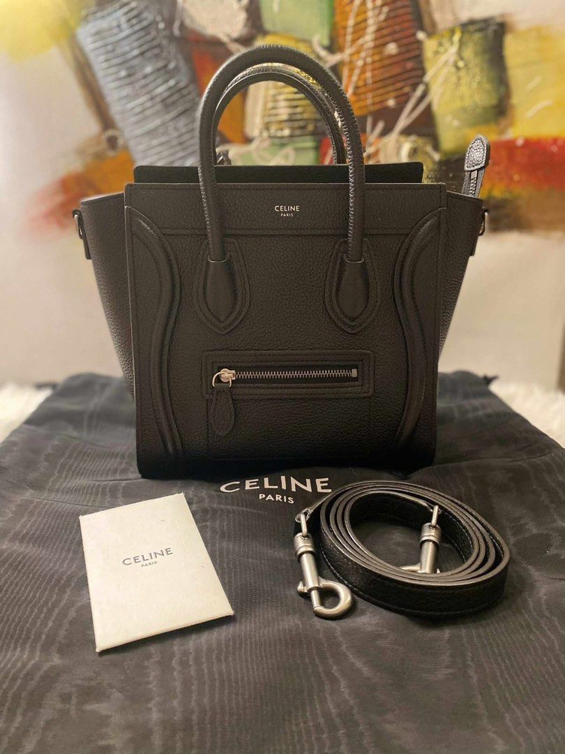 Authentic Celine Nano (Category: Luxury Bags & Wallets) located in Quezon City. Submitted by jhaediah (Listing ID 1364580851, Image 1). Description: Celine Nano Excellent ang gandaaaa original preloved in excellent condition with dustbag , sling and card code 59 .