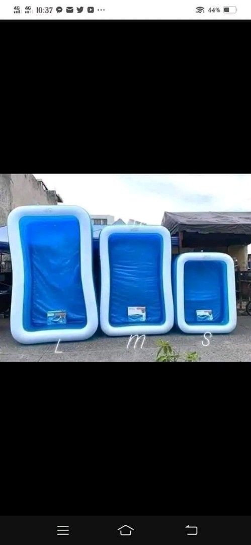 Bestway Swimming Pool (Category: Bathtub & Bath Accessories) located in Manila. Submitted by ramosmarvi53163 (Listing ID 1364729516, Image 1). Description: Small ph.1,250 Medium ph.1,500 Large ph.1,900 Bestway Swimming Pool.