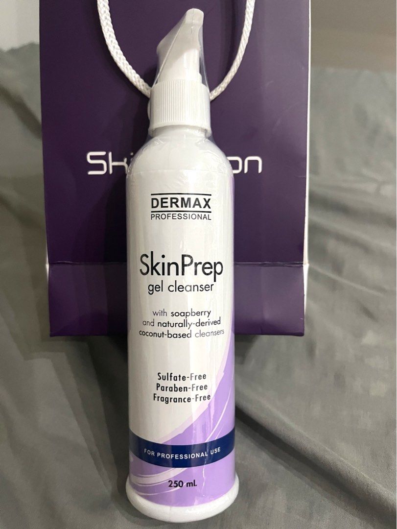 DERMAX SkinPrep gel cleanser (Category: Face Care) located in Taguig. Submitted by decluttering_my_stuff (Listing ID 1364729706, Image 1). Description: Gel cleanser, can be used for face and body -Brand new, sealed -250ml -Bought directly from Skinstation -SRP: 450 -Manufacturing: March 25, 2025 -Expiration: March 27, 2028 RFS: Extra stock .