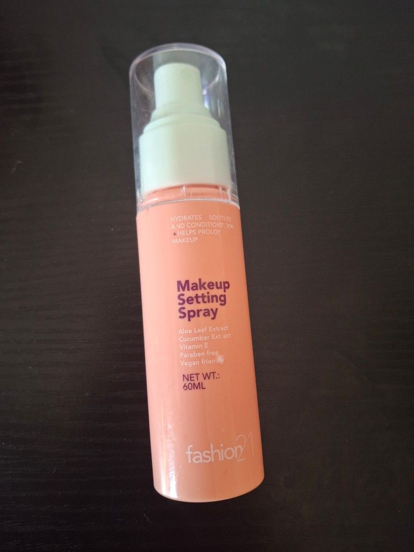 fashion21 setting spray (Category: Makeup) located in Manila. Submitted by dprbea (Listing ID 1364637559, Image 1). Description: used it for 3 times.