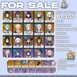 Genshin Account For Sale!