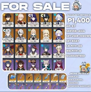 Genshin Impact Account For Sale!