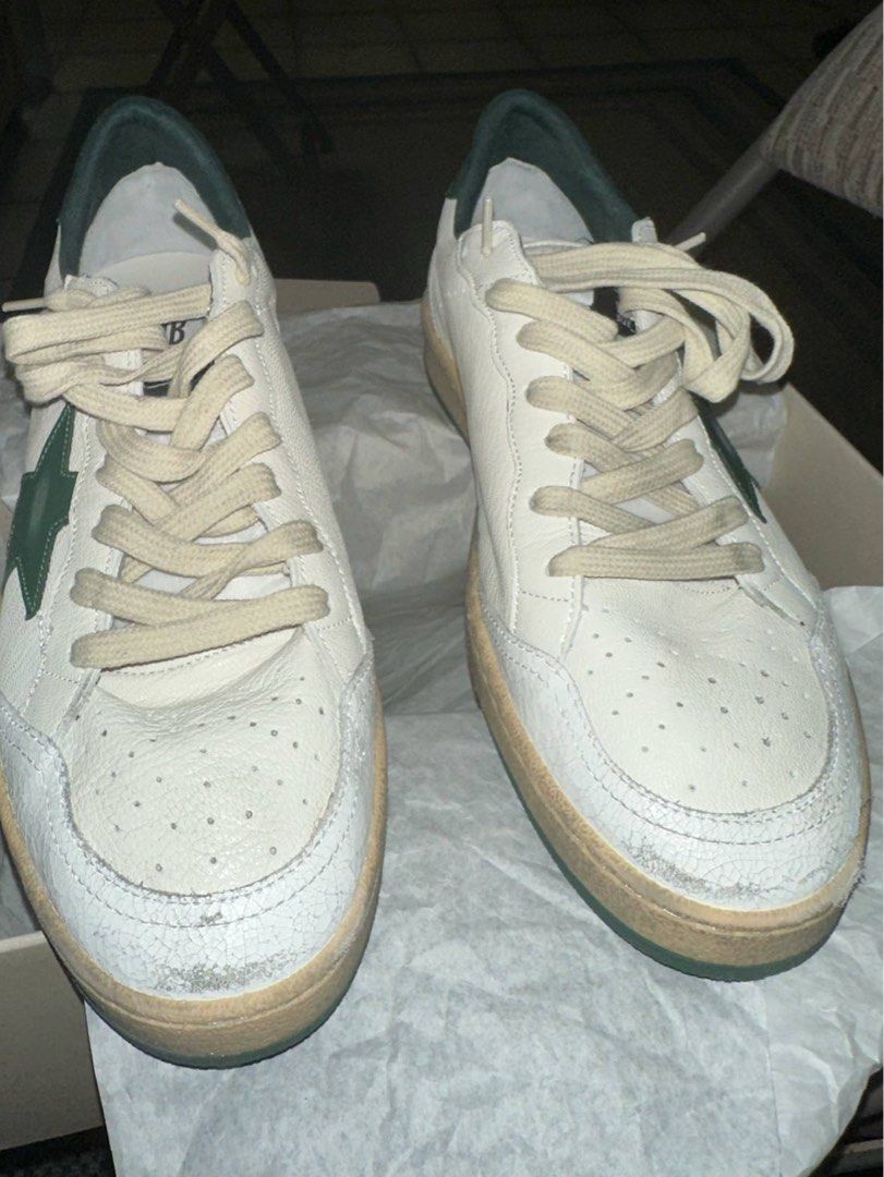 Golden Goose Green Ballstar (Category: Sneakers) located in Manila. Submitted by saintizzy (Listing ID 1364646556, Image 3). Description: 🏷️Men’s Ball Star Wishes in white nappa leather with green leather star and heel tab 🍀 From GGDB HNL 🍀 Complete inclusions 🍀 Mint condition 🍀 Sure buyer only!! 🍀 DM for meetup loc .