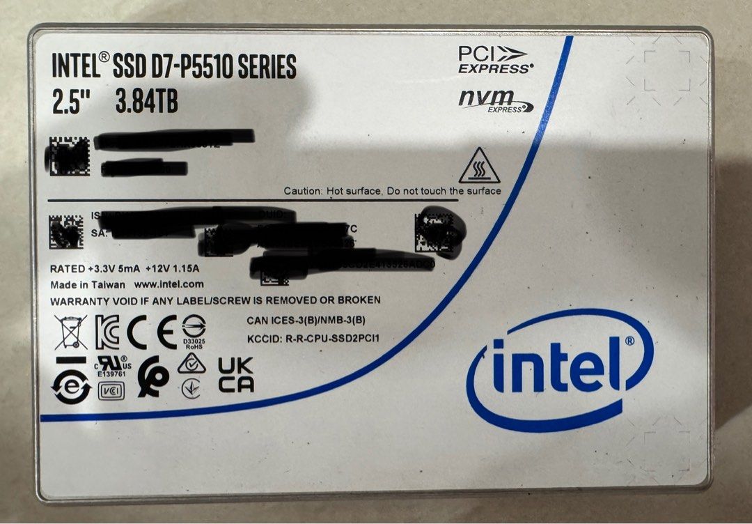 Intel D7-P5510 Series 3.84TB632227734160671114