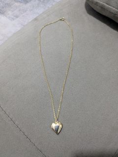 JPN NE Yellow Gold Tone Heart Locket Necklace