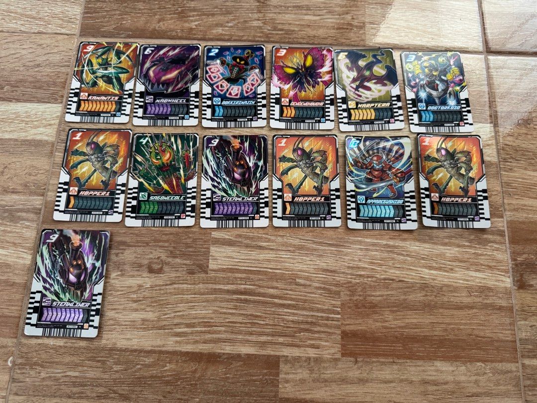 Kamen Rider Gotchard Chemy Cards (Category: Raw Singles) located in Makati City. Submitted by joannahmae (Listing ID 1364592809, Image 2). Description: Chemy cards from the show “Kamen Rider Gotchard” The common ones are 50 Pesos And the shiny rare ones are 60 Pesos respectively The picture shows what i have .