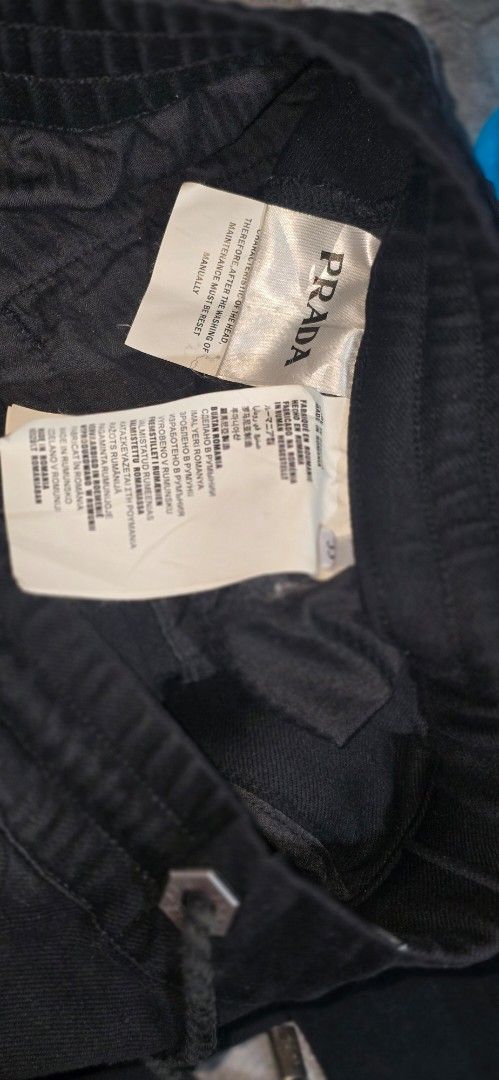 PRADA Sweat/Jogging pants (Category: Joggers) located in Pasig City. Submitted by dertah (Listing ID 1364697385, Image 3). Description: In Pristine Condition . Money Back If proven fake. kakaopen lang nf luxary box. size 33 black 4 pockets.