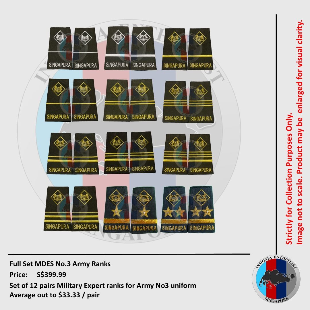 SAF | SINGAPORE | Set of 12 Pairs | Full Collection | MDES | SAF | ME ...