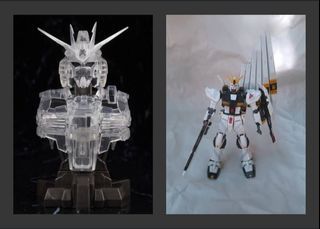 (SET of 2) RX-93 Nu Gundam Mini Bust & Poseable Figure [Amuro Ray]