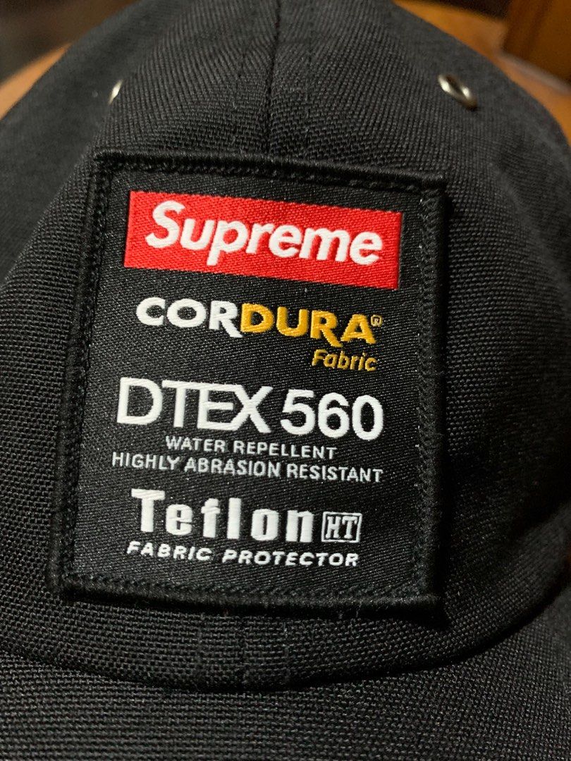 Supreme Cordura Teflon Label 6-Panel Black, 他的時尚, 手錶及