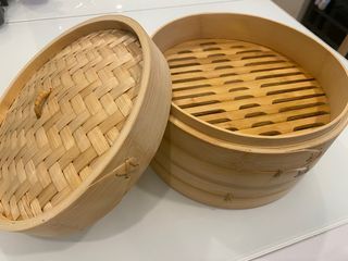 [USED ONCE] Bamboo Steamer 24cm Interior