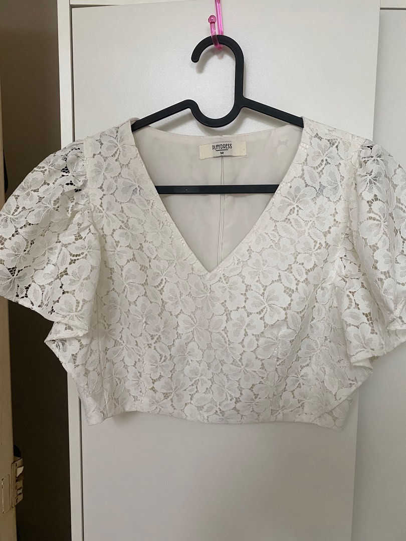 Louise Lace Top - White