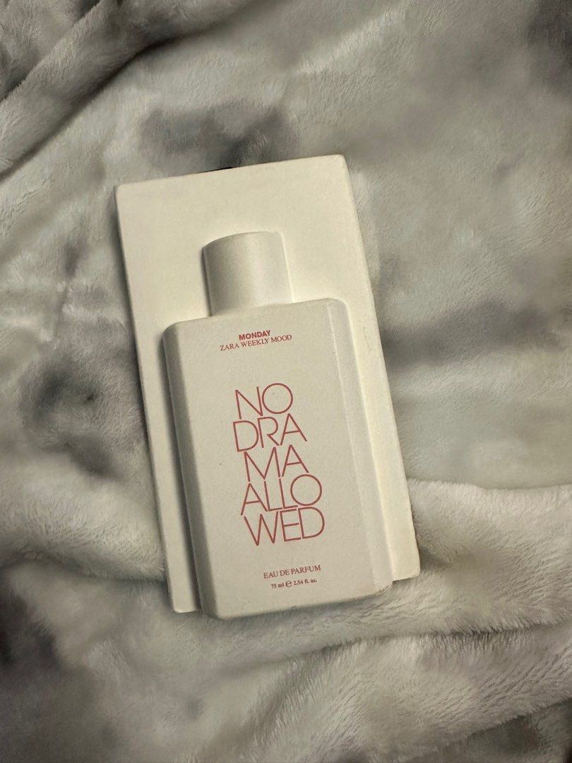 Zara Monday No Drama Allowed EDP (Category: Fragrance & Deodorants) located in Quezon City. Submitted by angshopper (Listing ID 1364737687, Image 1). Description: -Brand new, can provide Zara paperbag -Byredo Rose In No Man’s Land Dupe!!! -Purchased in Budapest, Hungary in 2024 -Retails for 2k+ in Zara PH, but always sold out.