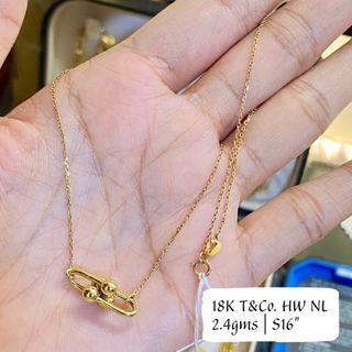 18k hardware necklace tiffany&co