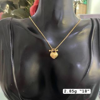 18k saudi gold tiffany&co centered heart necklace