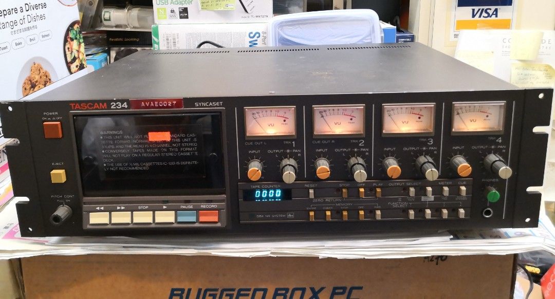 1983 Vintage TASCAM 234 Syncaset 4-track Deck (Category: Other Audio Equipment) located in Singapore. Submitted by kodak2050 (Listing ID 1364811987, Image 1). Description: Can on the power, but can't play & record..