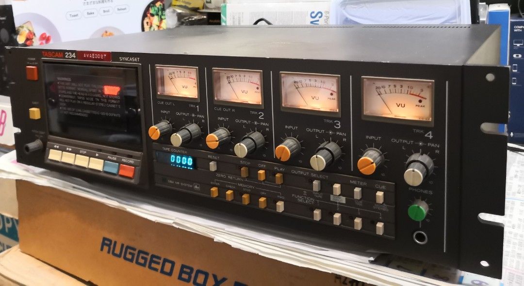 1983 Vintage TASCAM 234 Syncaset 4-track Deck (Category: Other Audio Equipment) located in Singapore. Submitted by kodak2050 (Listing ID 1364811987, Image 3). Description: Can on the power, but can't play & record..