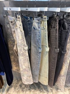 9090 king logo slub denim buggy pants 落葉褲名古屋店代購需一 9090 king logo slub denim buggy pants 落葉褲名古屋店代購需一
