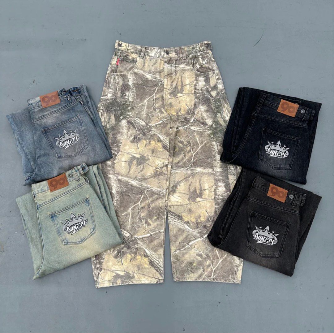 アメージングタイランド・グランドセール Slub Logo King 現貨9090 Denim 落葉褲樹葉迷彩 Tree Real Buggy トップス