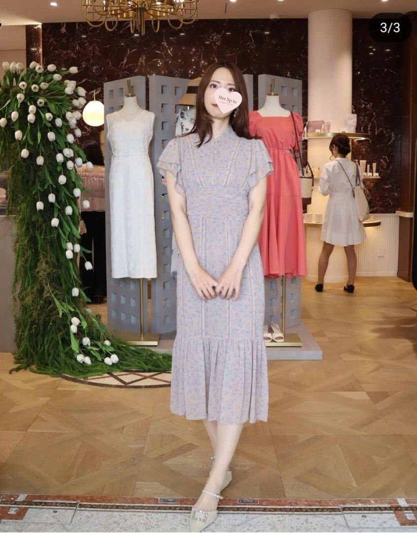 ハーリップトゥ ♡ Muguet printed Romantic Dress（Her lip to