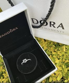 💎 SALE! PANDORA SPARKLING WISHBONE HEART RING