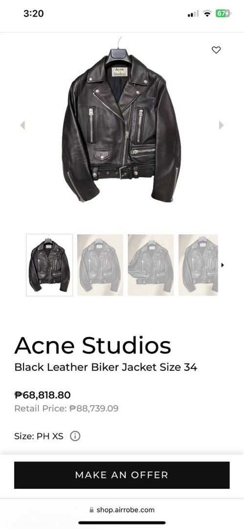 Acne Studios jacket (Category: Coats, Jackets and Outerwear) located in Quezon City. Submitted by melody0812 (Listing ID 1364765493, Image 1). Description: .