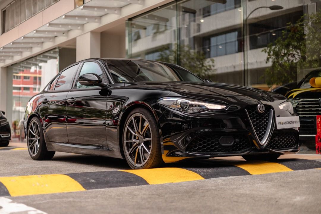 Alfa Romeo Giulia 2.0A Super Auto (Category: Used Cars) located in Singapore. Submitted by vinsautogroup (Listing ID 1364768213, Image 2). Description: Vehicle Features: 2.0l inline 4 cylinder turbocharged, 200hp, 330nm, 8 speed automatic, rear wheel drive, keyless and traction control. Accessories: Remus exhaust, keyless engine start, reverse camera and sensor, Bluetooth, electric memory seats, paddle shifters, drive mode select and more. Why Vi
