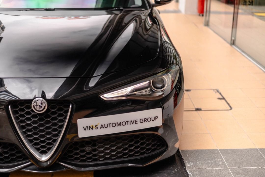 Alfa Romeo Giulia 2.0A Super Auto (Category: Used Cars) located in Singapore. Submitted by vinsautogroup (Listing ID 1364768213, Image 3). Description: Vehicle Features: 2.0l inline 4 cylinder turbocharged, 200hp, 330nm, 8 speed automatic, rear wheel drive, keyless and traction control. Accessories: Remus exhaust, keyless engine start, reverse camera and sensor, Bluetooth, electric memory seats, paddle shifters, drive mode select and more. Why Vi