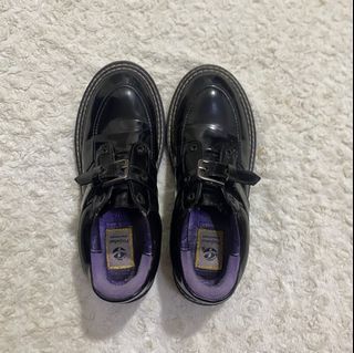 Black Buckle Patent Leather Loafers