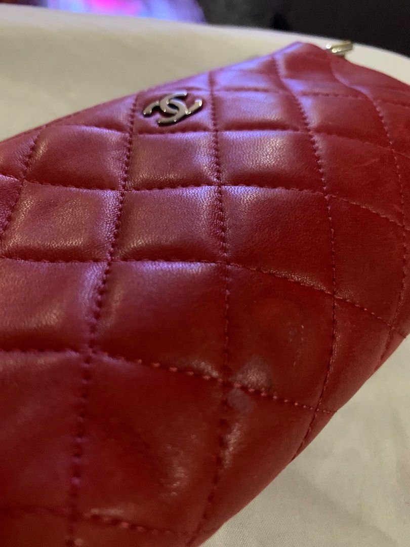 Chanel quilted pouch (Category: Luxury Bags & Wallets) located in Antipolo. Submitted by ryse2 (Listing ID 1364879708, Image 2). Description: Bought from mommymicah in IG. It’s a pouch but I turned it into a crossbody by attaching a strap from shein :) Price is negotiable.