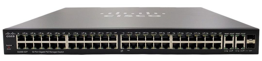 思科 SG300-52P - 52 端口千兆 PoE 受管理交换机628630848888351118