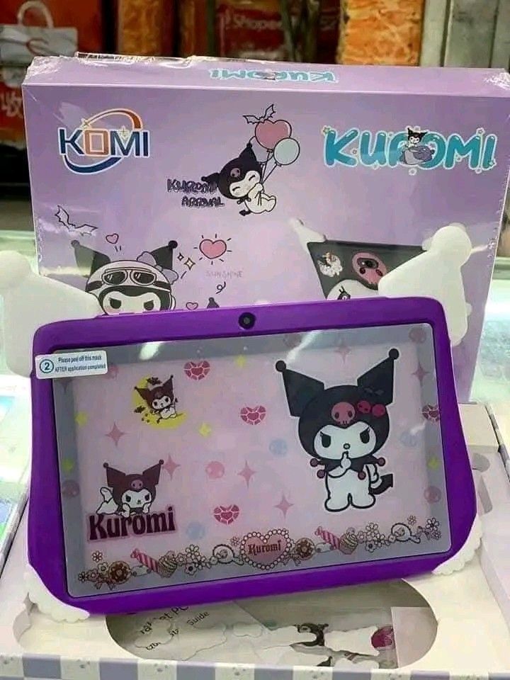 KOMI Kuromi 7'inches tablet (Category: Android) located in Manila. Submitted by ramosmarvi53163 (Listing ID 1364869916, Image 2). Description: KOMI Kuromi 7'inches tablet Brand New 🌹PREMIUM 12RAM | 256 ROM 𝐒𝐩𝐞𝐜𝐢𝐟𝐢𝐜𝐚𝐭𝐢𝐨𝐧𝐬: 🌹SUPPORT SIM 3G/4G/5GLTE 🌹6000MAH BATT 🌹ANDROID 13 🌹HD RESOLUTION 🌹SOFT TOUCH 🌹RAM 12 🌹ROM 256 🌹hua5MP Front 8.0MP 🌹10.1inch 🌹INCLUSION 🌹TOUCHPEN 🌹CHARGER 🌹EARPHONE 🌹MANUAL 🌹TEMPERED/SCREEN PROTECTO