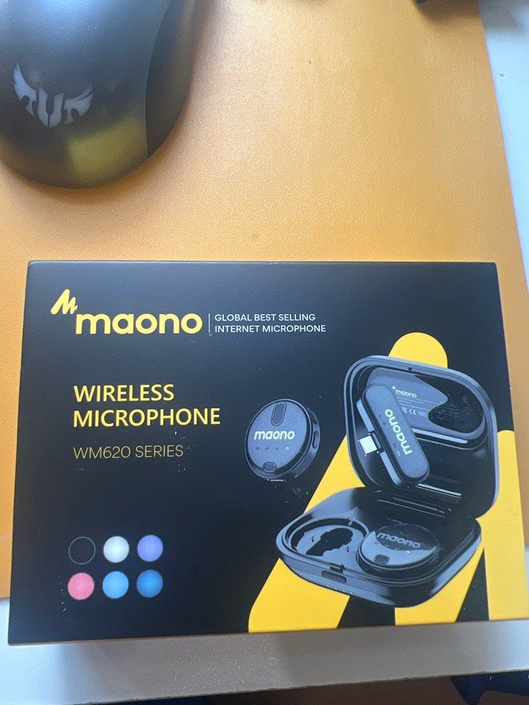 Maono WM620 Microphone (Category: Microphones) located in Manila. Submitted by sophiadc12 (Listing ID 1364812508, Image 2). Description: ₱2700 SRP Maono WM620 series wireless microphone (type C) in purple unused, comes with original charger and box RFS: gifted #Boya #Maono.