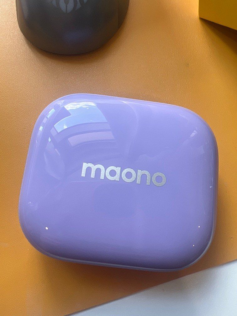 Maono WM620 Microphone (Category: Microphones) located in Manila. Submitted by sophiadc12 (Listing ID 1364812508, Image 3). Description: ₱2700 SRP Maono WM620 series wireless microphone (type C) in purple unused, comes with original charger and box RFS: gifted #Boya #Maono.