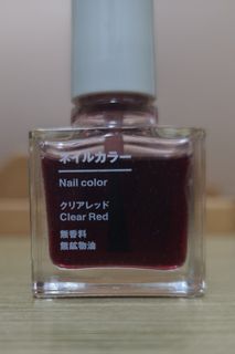 Muji 指甲油 10ml（Clear Red 透明紅)64215243185281110