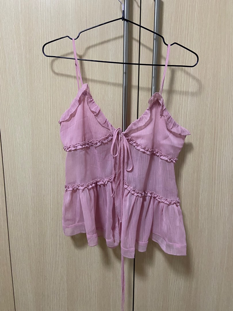 Hot Pink Sheer Top