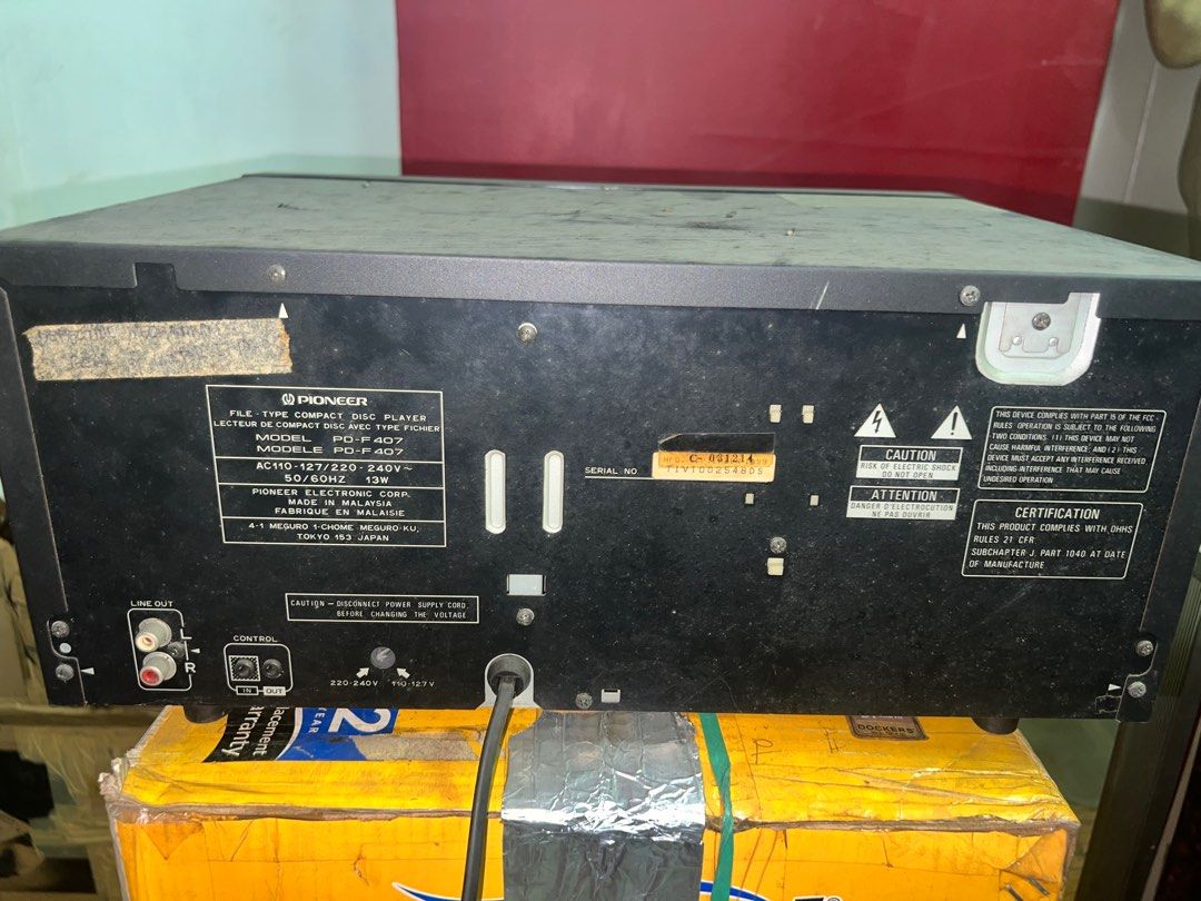 Pioneer File Type Compact Disc Player (PD-F407) (Category: Soundbars, Speakers & Amplifiers) located in Quezon City. Submitted by chloe_declutter (Listing ID 1364842477, Image 3). Description: Collectors Item Lost remote, other than that item works fine .