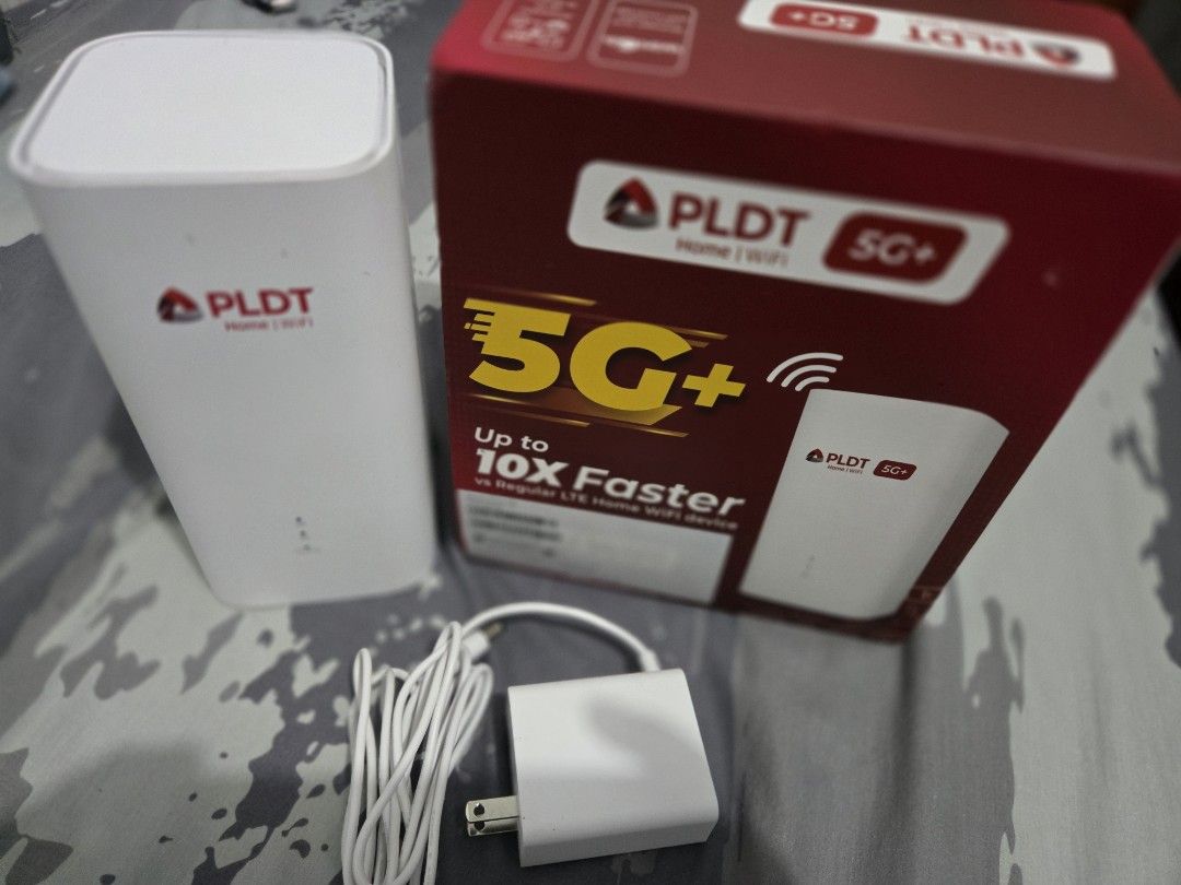 PLDT Prepaid Home 5G Wifi H153 (Category: Networking) located in Makati City. Submitted by p.edz (Listing ID 1364892425, Image 1). Description: Smart Lock used for 3months only PLDT Prepaid Home 5G Wifi H153 Highlights • 5G • Dual BAnd Wifi 6 AX3000 • Connects up to 15 devices • Power Adapter 12V/ 2A DC • 1 x 1G LAN/WAN Port • Powered by Smart's nationwide 5G network • WiFi 6 • Plug and play. No installation needed. • Reloadable • SIM-locked to S
