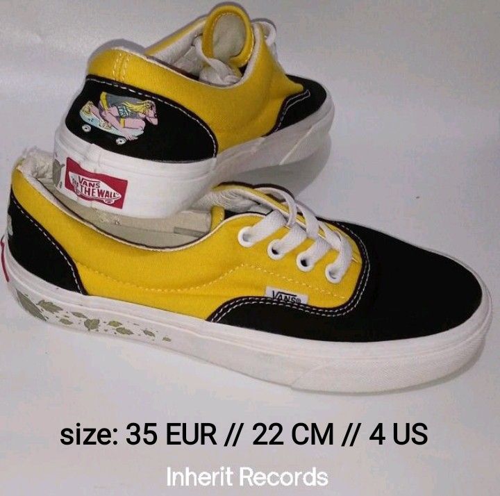 Sepatu Anak Vans Era x OTW Art Collection Original Skate Board size 35 22  Authentic Low Black Hitam Yellow Kuning OG Ori woman wanita girl