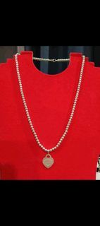 Original Tiffany and co heart bead necklace