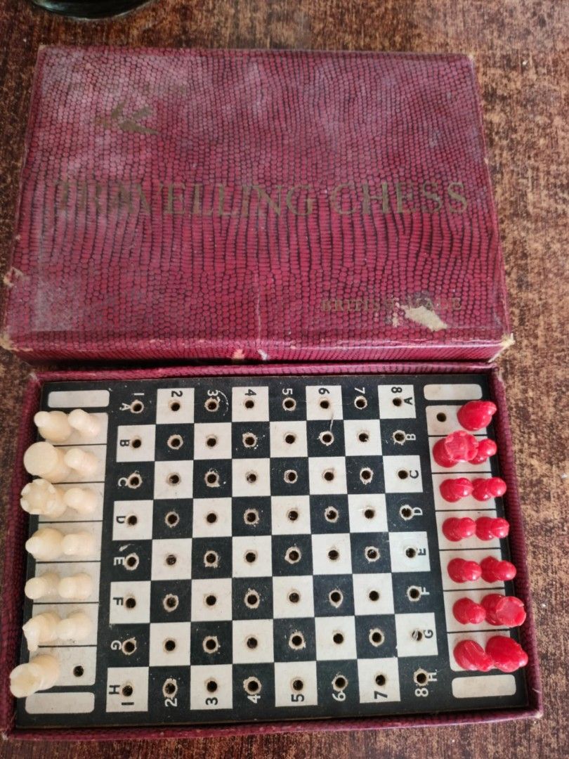 Vintage House Martin Travelling chess set missing 2pc Php400. (Category: Board Games & Puzzles) located in Taytay. Submitted by abeatrice77985 (Listing ID 1364803896, Image 1). Description: Vintage House Martin Travelling chess set missing 2pc Php400. Athenas Thrift shop.