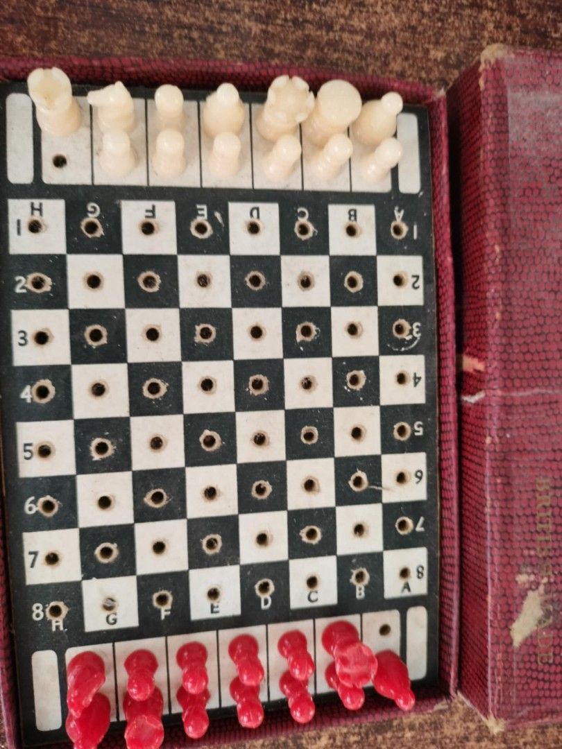 Vintage House Martin Travelling chess set missing 2pc Php400. (Category: Board Games & Puzzles) located in Taytay. Submitted by abeatrice77985 (Listing ID 1364803896, Image 2). Description: Vintage House Martin Travelling chess set missing 2pc Php400. Athenas Thrift shop.