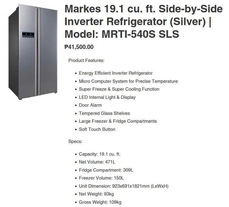 19 cubic ft 2 side doors inverter ref refrigirator Markes Canada Haier brand (Category: Refrigerators and Freezers) located in Manila. Submitted by rimaxpc (Listing ID 1364996255, Image 1). Description: 19 cubic feet inverter 2 side door digital second hand Local distributor is Markes & Haier Philippines.