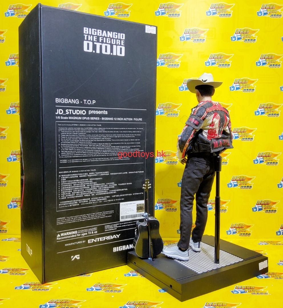 中古已開封太陽欠盒T.O.P. 崔勝鉉爆皮ENTERBAY 1/6 12吋YG X JD STUDIO