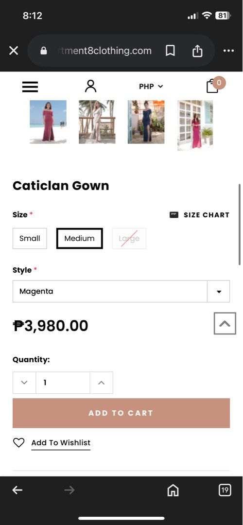 Apartment8Clothing gown (Category: Evening dresses & gowns) located in San Pablo. Submitted by phalitzthings (Listing ID 1365063404, Image 2). Description: Used once on prenup Light Gray color.