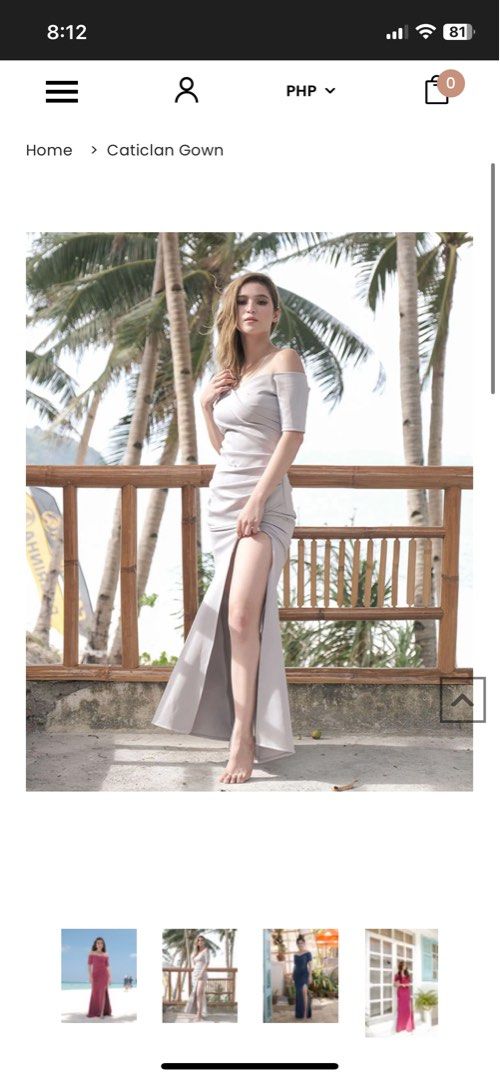 Apartment8Clothing gown (Category: Evening dresses & gowns) located in San Pablo. Submitted by phalitzthings (Listing ID 1365063404, Image 1). Description: Used once on prenup Light Gray color.
