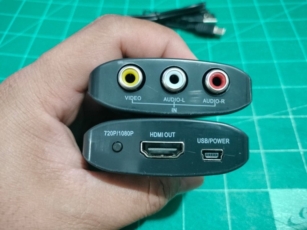Audio-Video AV RCA to HDMI Adapter Active Converter (Category: Cables & Adaptors) located in Quezon City. Submitted by kyrex12 (Listing ID 1365004008, Image 2). Description: RCA(female)-input HDMI(female)-output -500 each -450 wholesale(6pcs. and above) -with power cable -compatible for dvd player, karaoke, magic sing, tv plus, affordabox, internet tv box -with 1 week warranty -accept for shipping via LALAMOVE COD(buyer's expense) -accept GCASH a