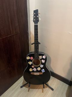 Black Acoustic Guitar!! (remove stickers if unwanted💌)